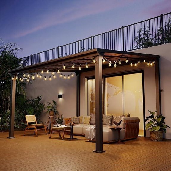 15 Best Pergolas for High Winds in 2026 13 10x12 ft aluminum pergola with wall mount