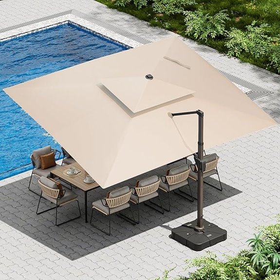 7 Best Cantilever Patio Umbrellas for 2026 4 10x13 ft cantilever umbrella with leds