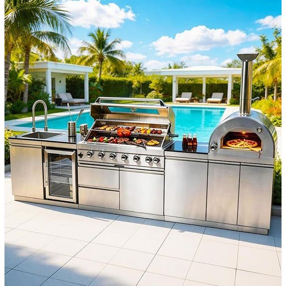10 Best Modular Outdoor Kitchens for 2026 4 128 module outdoor kitchen pizza oven grill
