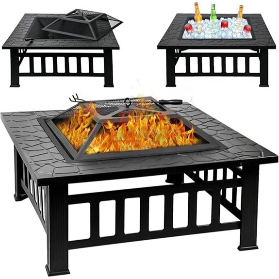 5 Best Fire Pits for Patio in 2026 3 32 inch 3 in 1 fire pit