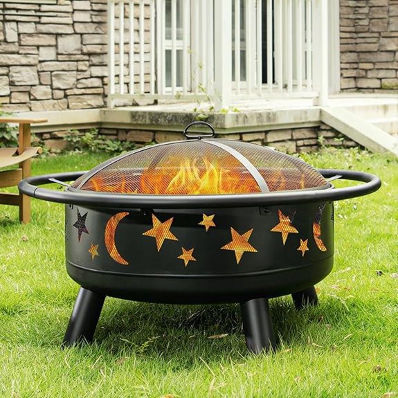10 Best Fire Pit Brands for 2026 (Cozy Nights Await) 7 32 inch round fire pit mesh cover included