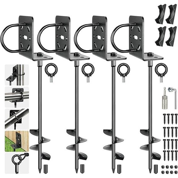 7 Best Concrete Anchors for Gazebos in 2026 3 4 pack heavy duty ground anchors