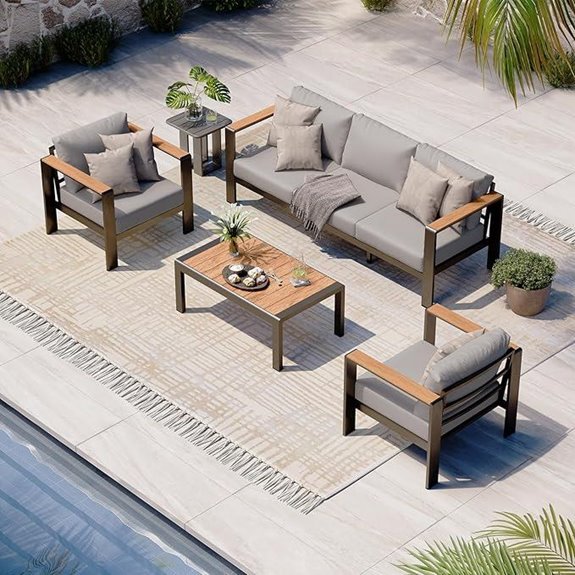 15 Best Affordable Outdoor Furniture for 2026 5 4 piece aluminum patio set