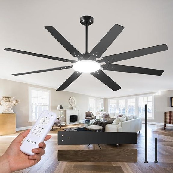 10 Best Outdoor Ceiling Fans With Lighting for 2026 4 72 black modern ceiling fan with lights and remote