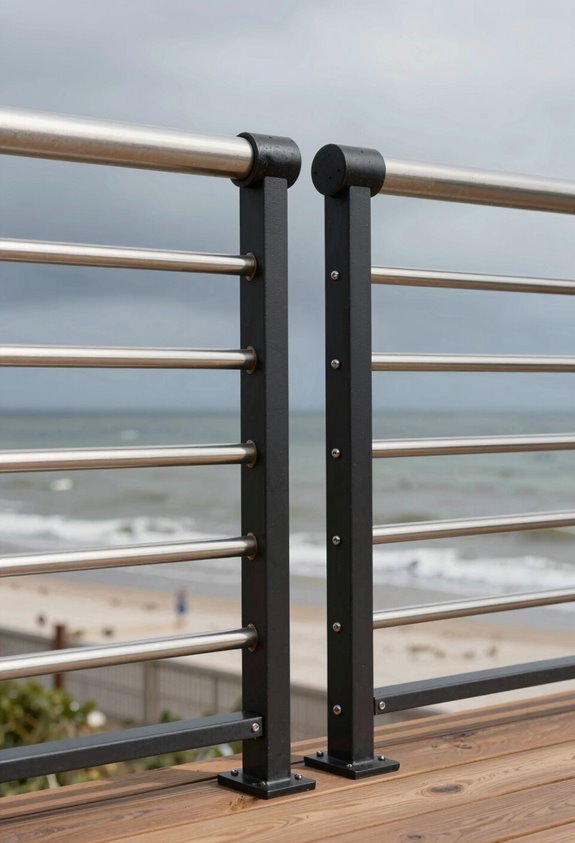 5 Types of Deck Railing for Your Home 3 aluminum and steel outperform weather