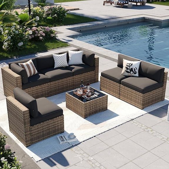 15 Best Affordable Outdoor Furniture for 2026 13 aoxun 7 piece outdoor set