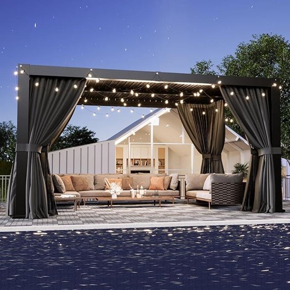 7 Best Louvered Pergolas for 2026 3 aoxun aluminum louvered pergola