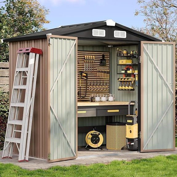 7 Best Outdoor Tool Storage Solutions for 2026 5 aoxun brown outdoor shed