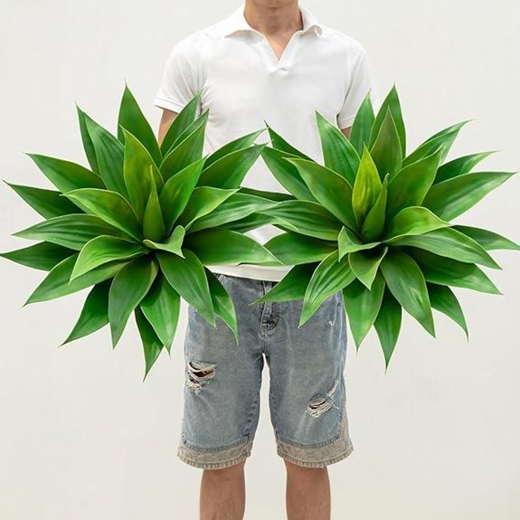 7 Best Pool Landscaping Plants for 2026 1 artificial outdoor agave plant 2 pack