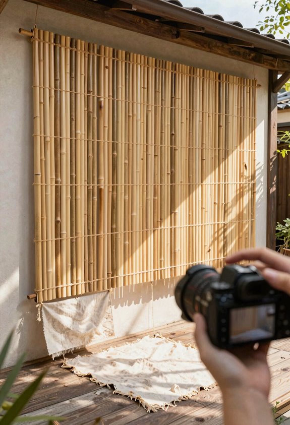 10 DIY Patio Shade Ideas Under $100 9 bamboo shade filtered warmth