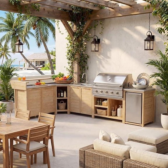 10 Best Modular Outdoor Kitchens for 2026 5 cedar patio cabinet with countertop