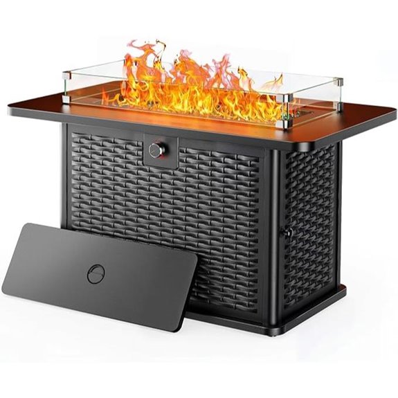 10 Best Gas Outdoor Fireplaces for 2026 2 ciays 43 inch propane firepit table