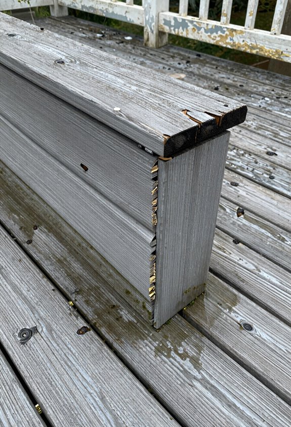 3 Major Disadvantages of Composite Decking Homeowners Should Know 3 composite deck color fade and repair nightmare