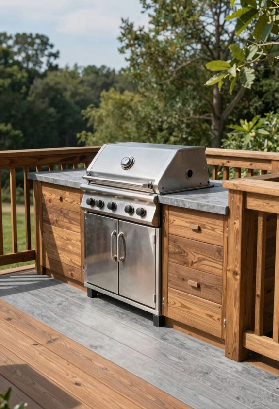Can You Put an Outdoor Kitchen on a Deck? 2 composite decking resists grease with cost and structure considerations