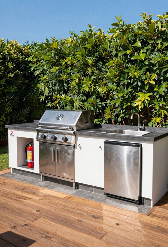 Can You Put an Outdoor Kitchen on a Deck? 6 deck kitchen fire safety best practices