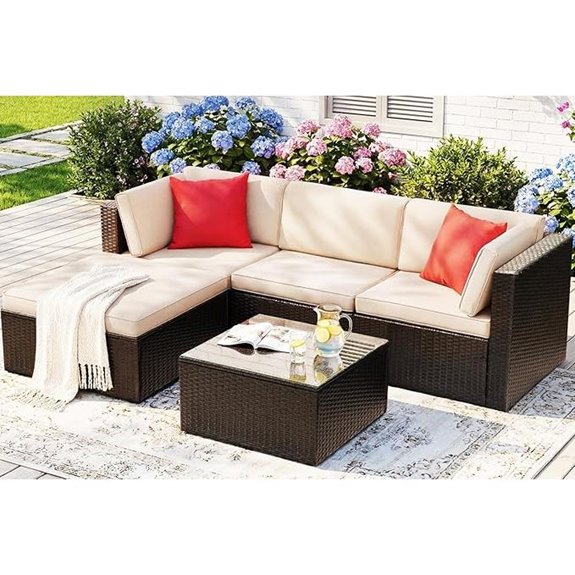 7 Best Patio Furniture Deals for 2026 (Save Big) 7 devoko wicker patio set beige