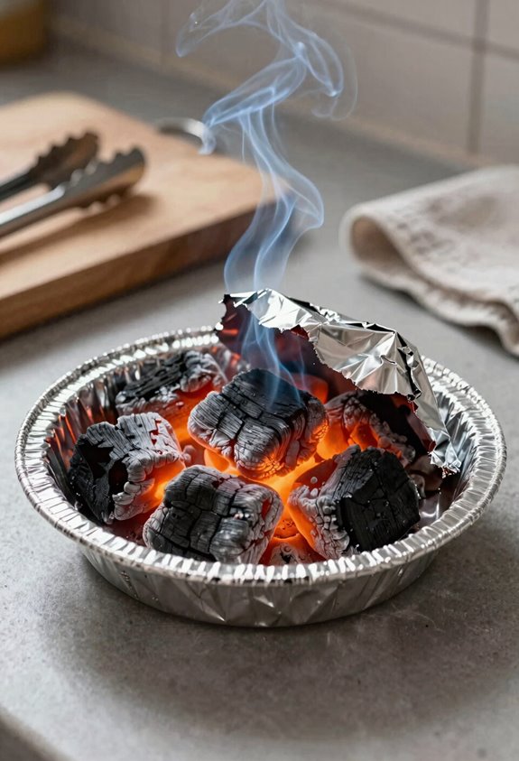 10 Smart Ways to Do Things With Charcoal After Grilling 9 diy foil charcoal snuffer steps