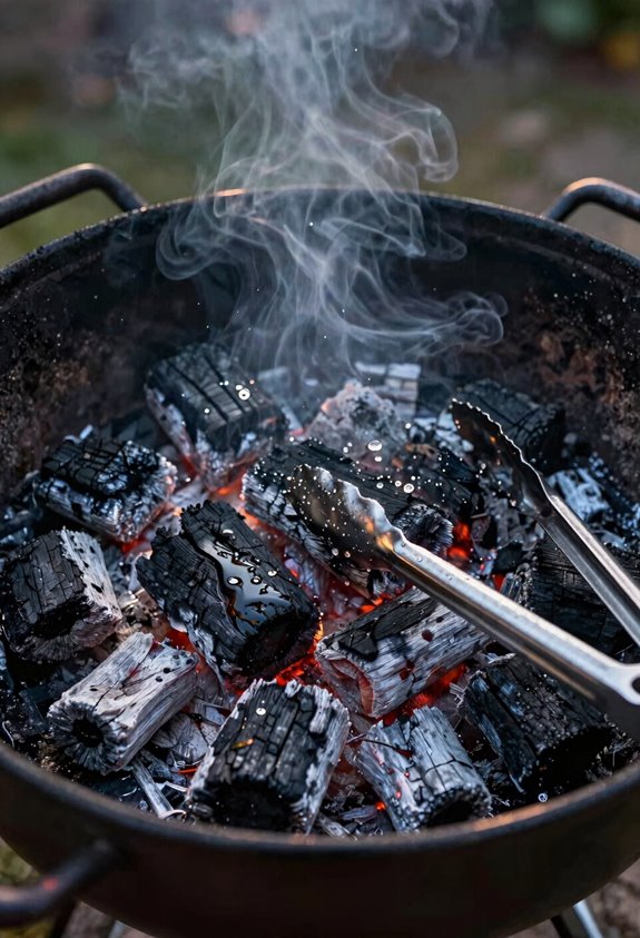 10 Smart Ways to Do Things With Charcoal After Grilling 2 douse coals wait cooling