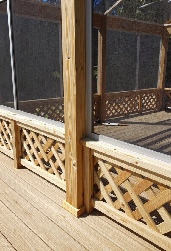 How to Build a DIY Screened-In Patio in 10 Steps 2 durable lumber screens finishes