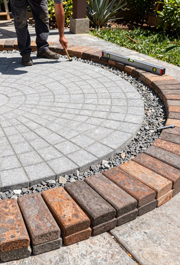 How to Design and Build a Large Paver Patio Ideas Step by Step 3 edging gravel base prep