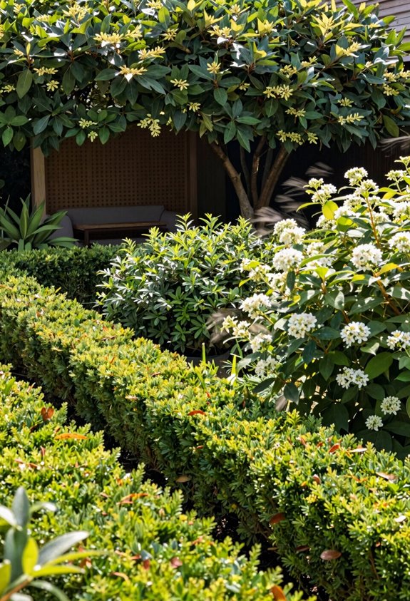 7 Backyard Landscape Privacy Ideas That Actually Work 3 evergreen formal privacy hedges