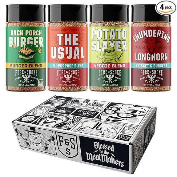 15 Best Burger Seasoning for Grilling in 2026 11 fire smoke society burger fries seasoning 4 pack