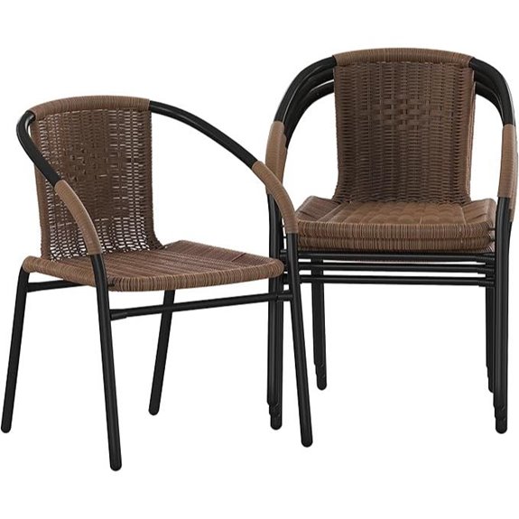5 Best Outdoor Dining Chairs for 2026 (Dine Al Fresco) 1 flash furniture lila chairs rattan stackable set of four