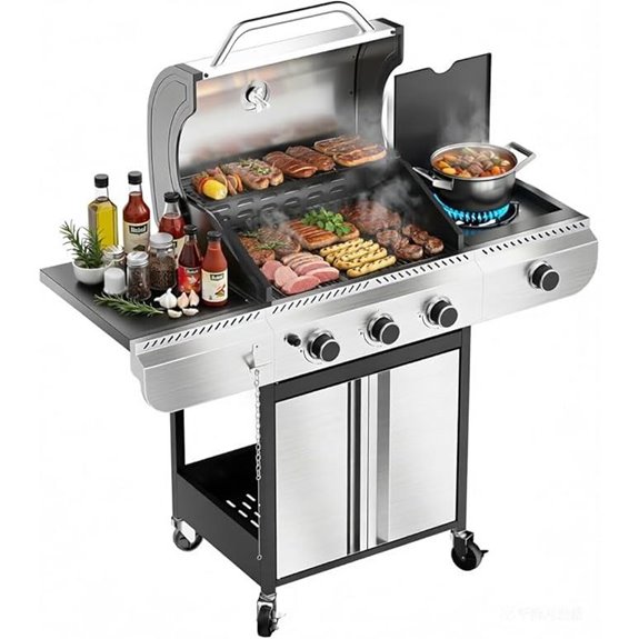 10 Best Outdoor Barbecue Grills for 2026 1 four burner propane grill with side burner