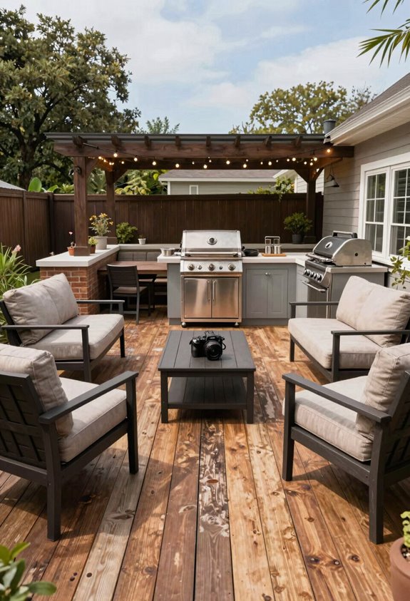 10 Backyard BBQ Area Design Ideas for Outdoor Entertaining 9 front row chef sightlines secured