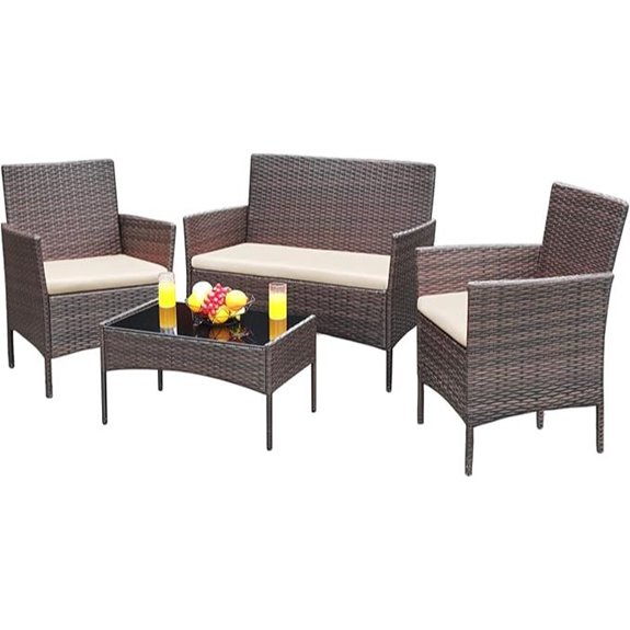 15 Best Affordable Outdoor Furniture for 2026 10 greesum 4 piece wicker patio set