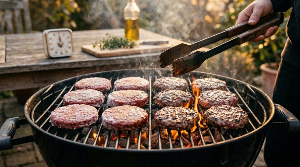 grill frozen burgers perfectly