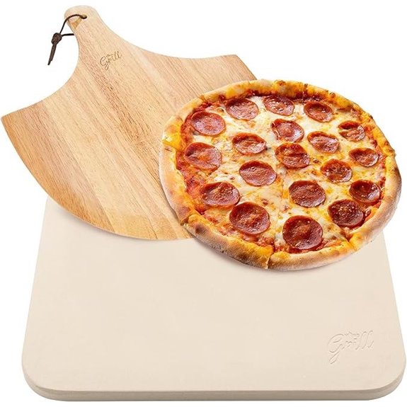 10 Best Stone for Outdoor Kitchens in 2026 2 hans grill rectangular pizza stone with wooden peel