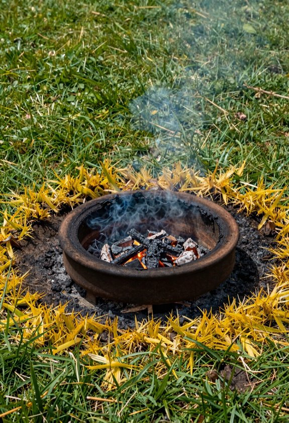 Can You Put a Fire Pit on Grass? 9 heat damage from fire pit heat
