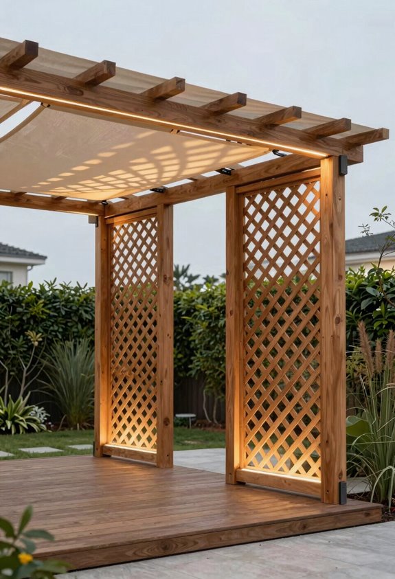 How to Build a Pergola on My Deck 9 integrate lighting shade privacy
