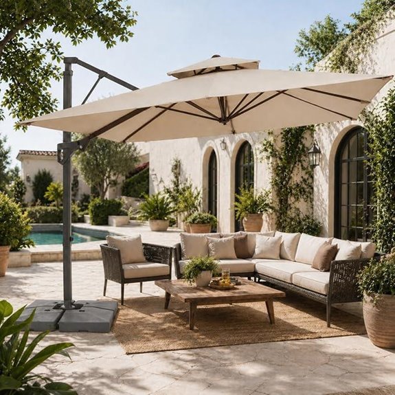 7 Best Cantilever Patio Umbrellas for 2026 6 jearey 9x9 ft umbrella cantilever