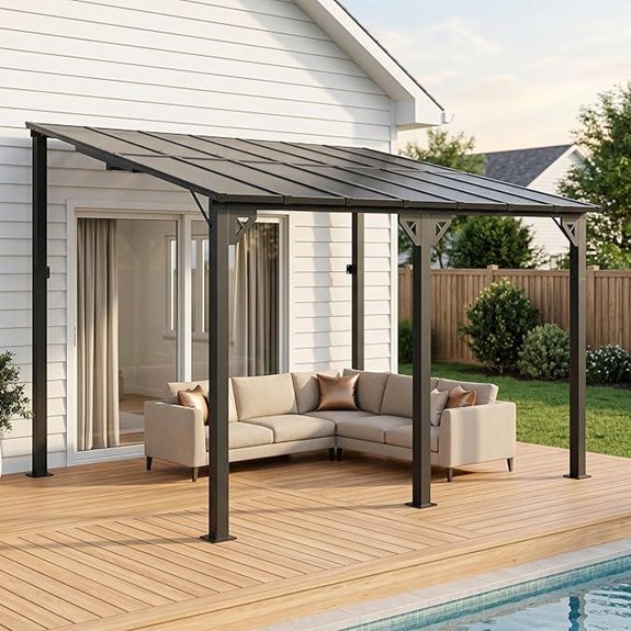 15 Best Pergolas for High Winds in 2026 7 lean to gazebo with polycarbonate roof