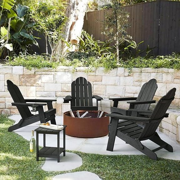 10 Best Fire Pit Chairs for 2026 (Cozy Nights Guaranteed) 8 lue bona adirondack chairs black