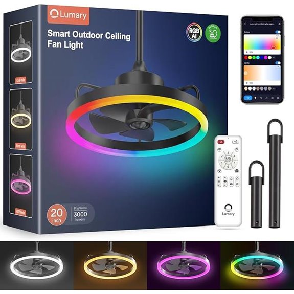 10 Best Outdoor Ceiling Fans With Lighting for 2026 2 lumary smart ceiling fan lights