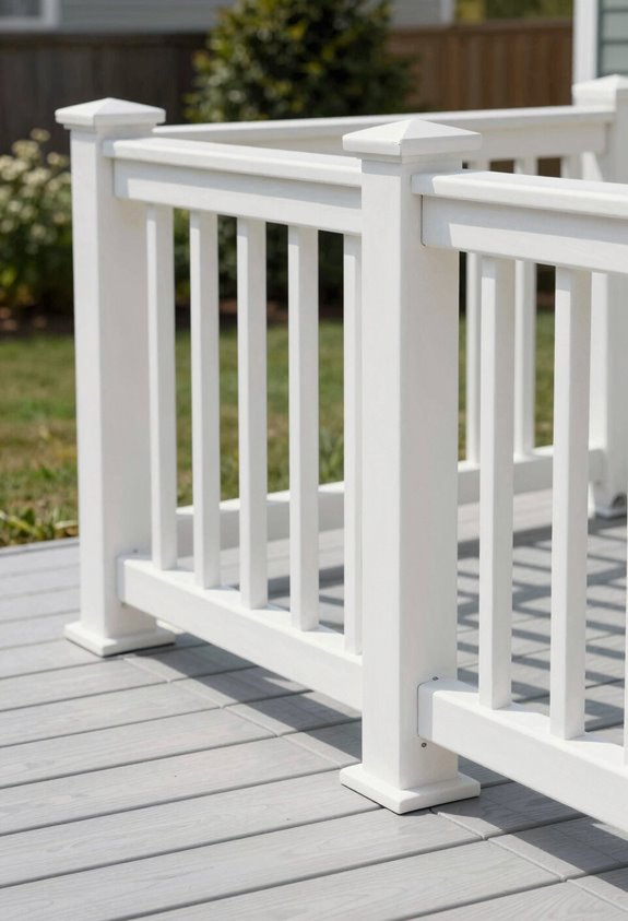 10 Cheap Deck Railing Ideas That Save Money Without Sacrificing Safety 7 maintenance free vinyl railing beats cedar