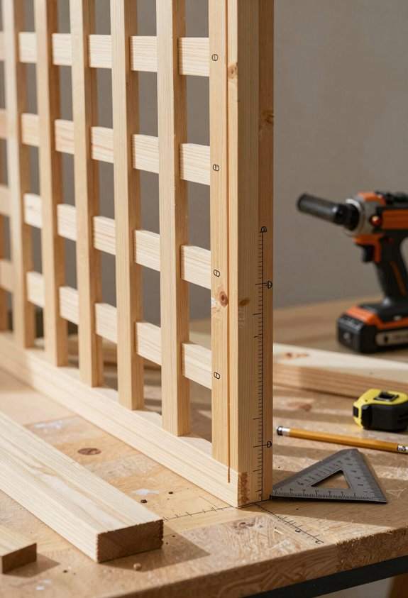 10 Steps to Build a DIY Lattice Privacy Screen 3 measure twice cut precisely