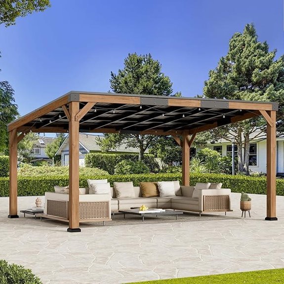 14 Best Gazebos for High Winds in 2026 7 modern shade cedar wood gazebo