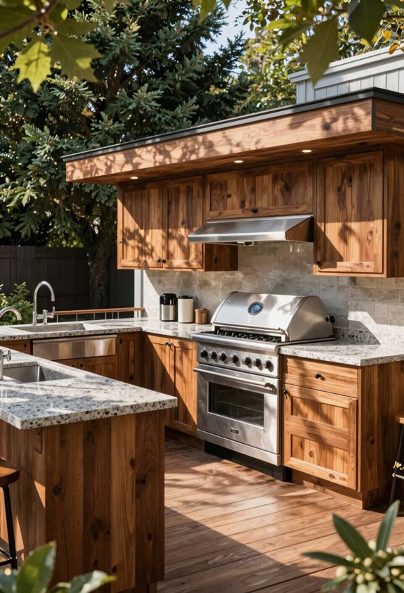 Can You Put an Outdoor Kitchen on a Deck? 4 modular vs built in deck cabinets