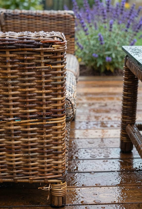 Can Outdoor Furniture Get Wet? 2 natural wicker rots hdpe resists rain