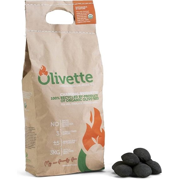 10 Best Charcoal for Grilling in 2026 3 olivette organic reusable charcoal briquettes