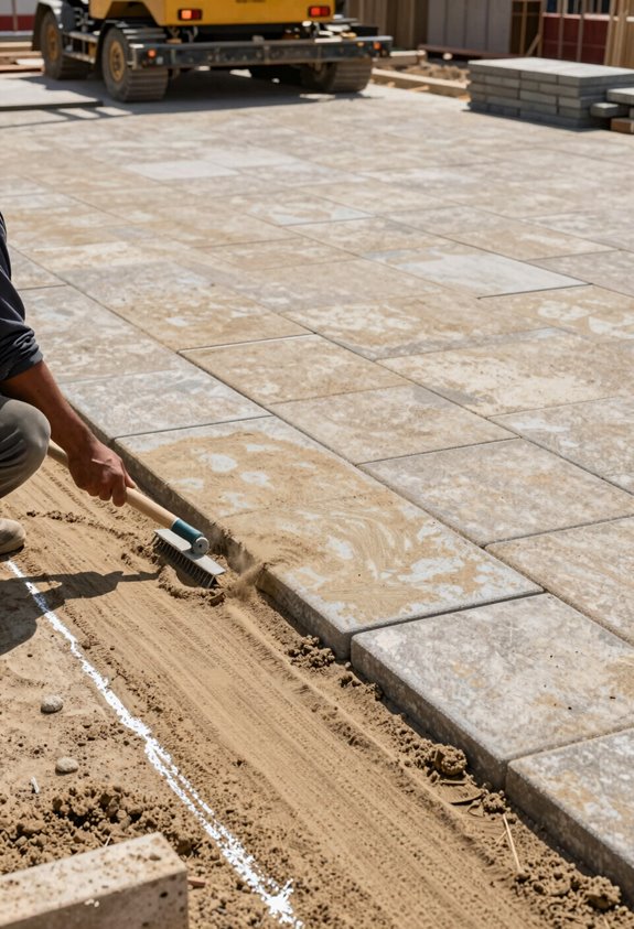 How to Design and Build a Large Paver Patio Ideas Step by Step 5 one inch coarse concrete sand screed
