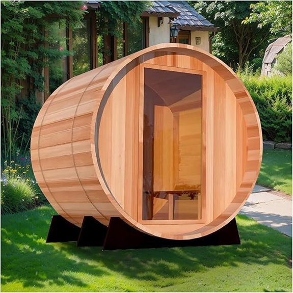 10 Best Outdoor Barrel Saunas for 2026 7 outdoor barrel steam sauna for two canadian hemlock