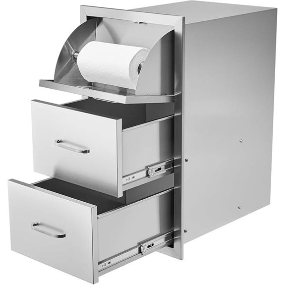 10 Best Outdoor Kitchen Appliances for 2026 5 outdoor kitchen drawers with paper towel holder