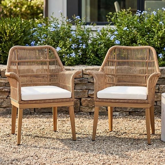 5 Best Outdoor Dining Chairs for 2026 (Dine Al Fresco) 3 outdoor rattan dining chairs 2