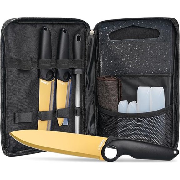 10 Best Outdoor Cooking Knives for 2026 (Slice in Style) 6 outdoor santoku knife set with travel case