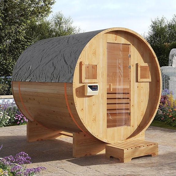 10 Best Outdoor Barrel Saunas for 2026 2 outdoor wooden sauna for 4 6 6kw